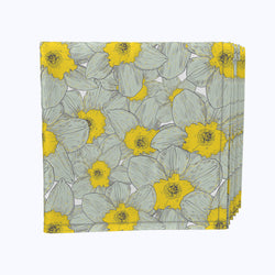 Old Fashioned Yellow Floral Napkins