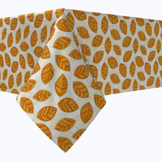 Orange Fall Leaves Cotton Rectangles
