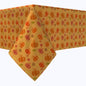 Orange Stenciled Pumpkins Cotton Rectangles