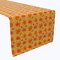 Orange Stenciled Pumpkins Cotton Table Runners