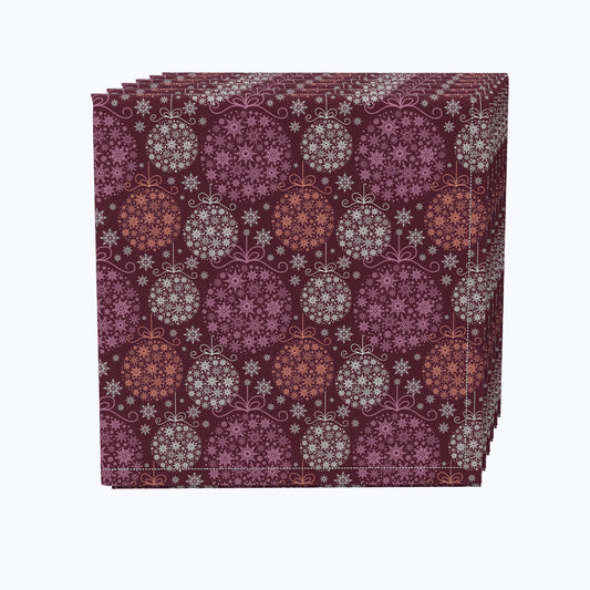 Ornaments of Snowflakes Cotton Napkins