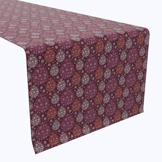 Ornaments of Snowflakes Cotton Table Runners