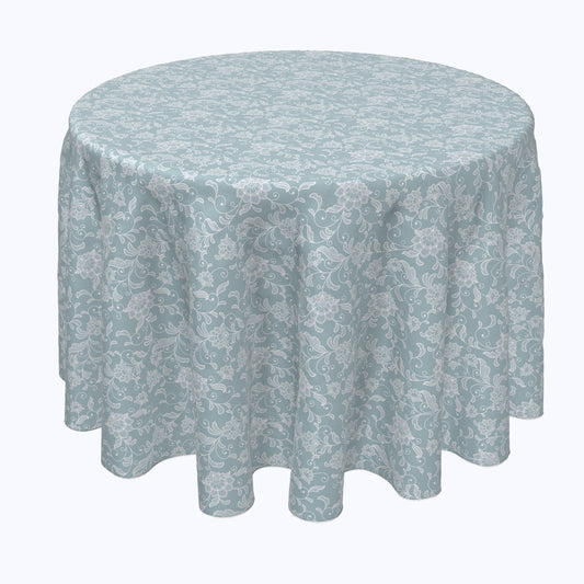 Ornate Blue Floral Swirls Rounds