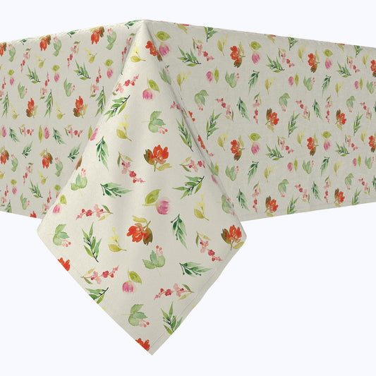 Painted Petals Cotton Rectangles