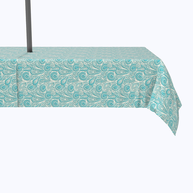 Paisley Lace Teal Outdoor Rectangles
