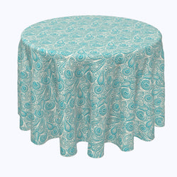 Paisley Lace Teal Rounds