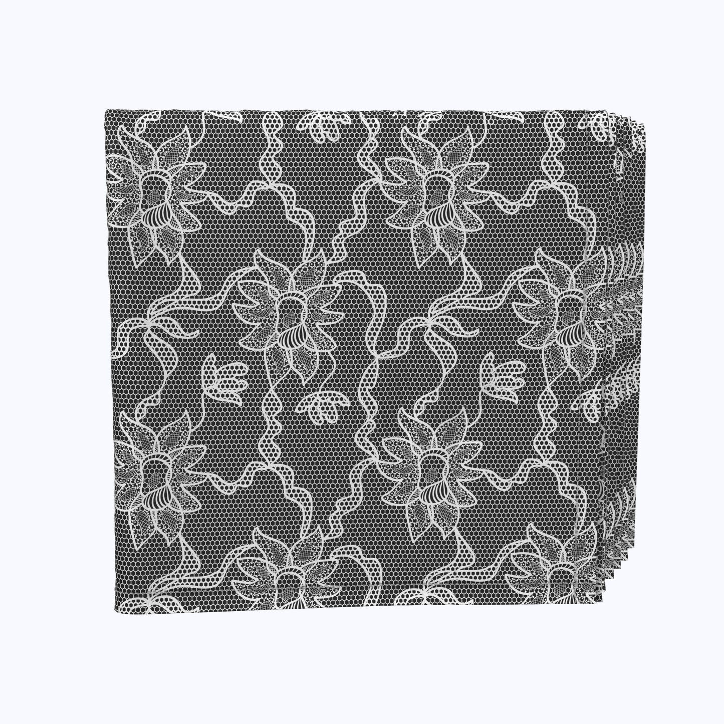 Paisley Petals Black Lace Napkins
