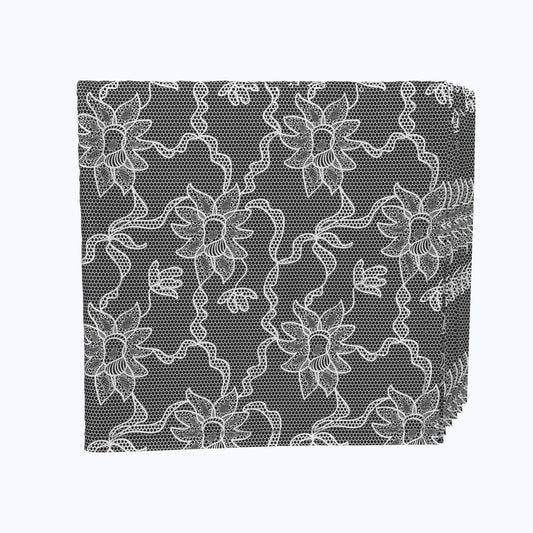 Paisley Petals Black Lace Napkins