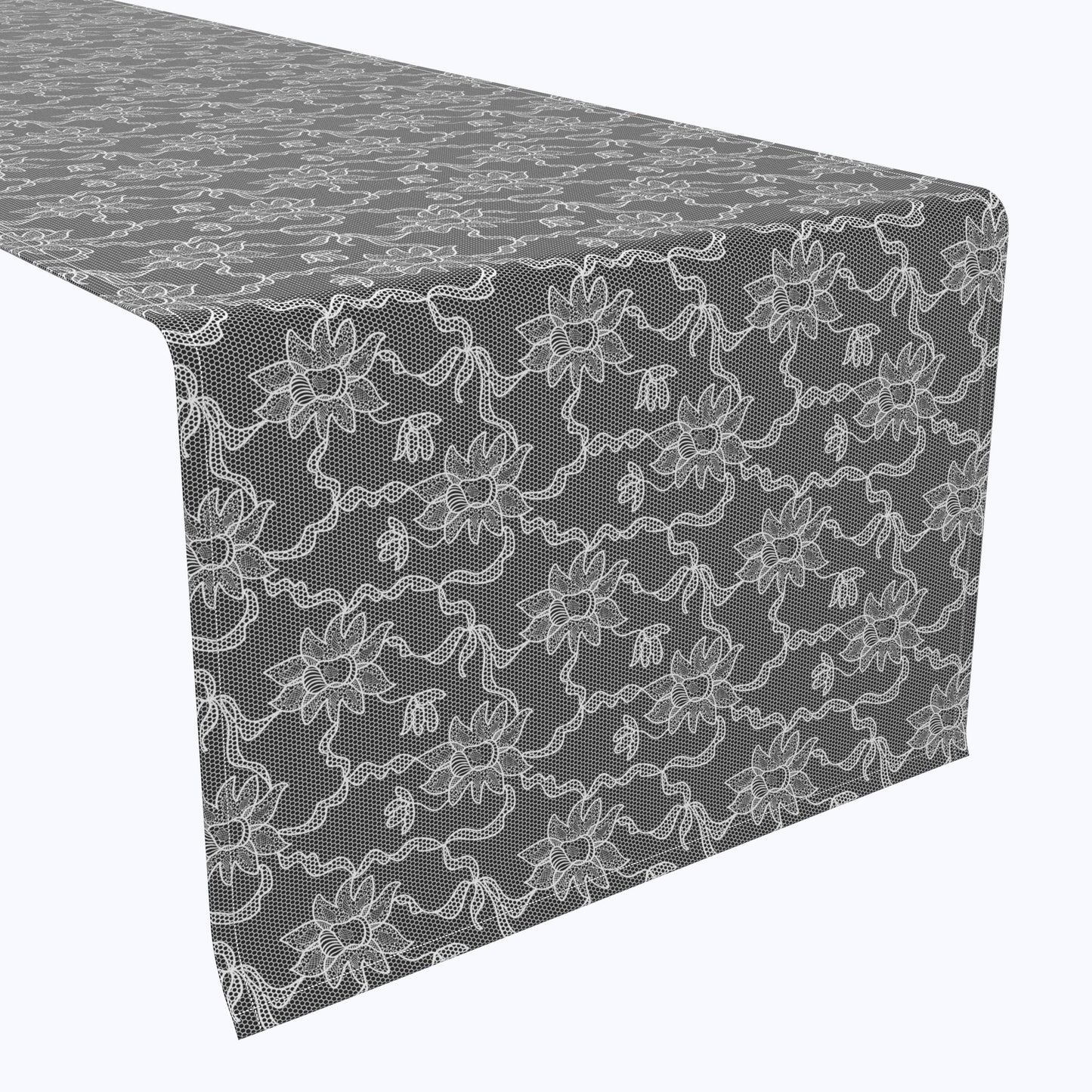 Paisley Petals Black Lace Runners