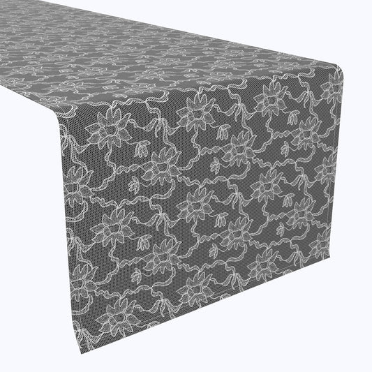 Paisley Petals Black Lace Runners