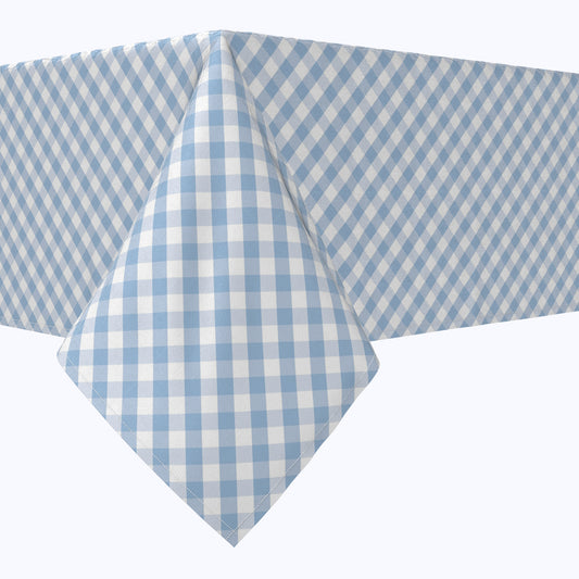 Pastel Blue Cross Weave Gingham Cotton Rectangles