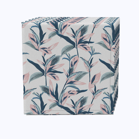 Pastel Tropical Leaves Napkins