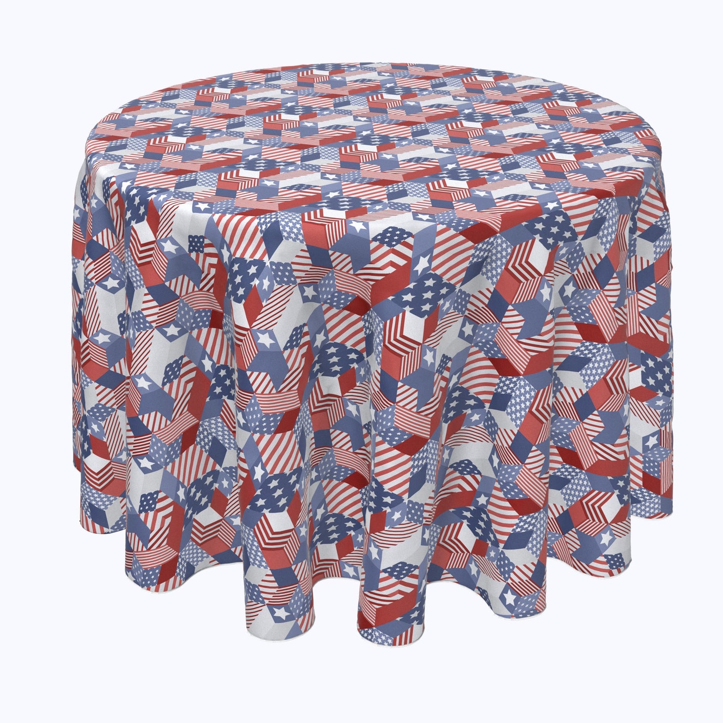 Patriotic Geometric Patchwork Rounds