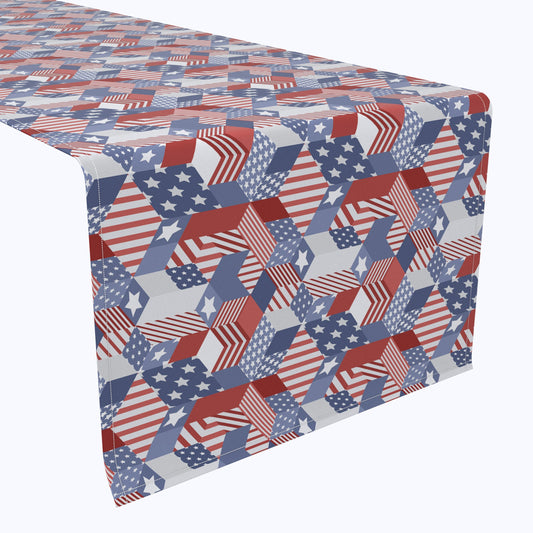 Patriotic Geometric Patchwork Runners