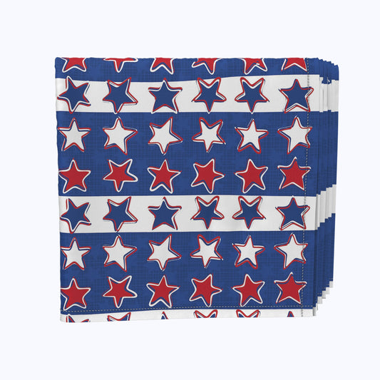 Patriotic Scrapbook Stars Napkins