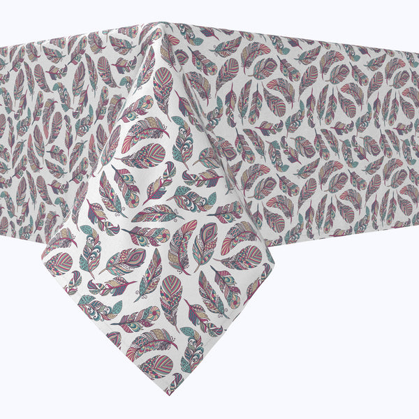 Patterned Feathers Cotton Rectangles