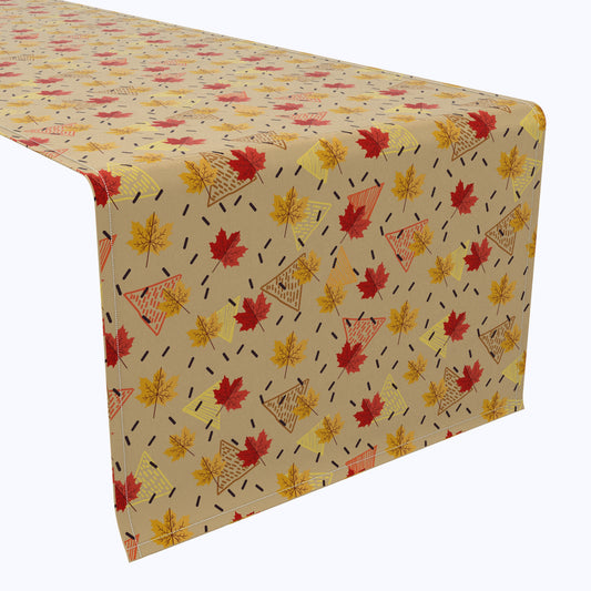 Patterns with Leaves Cotton Table Runners