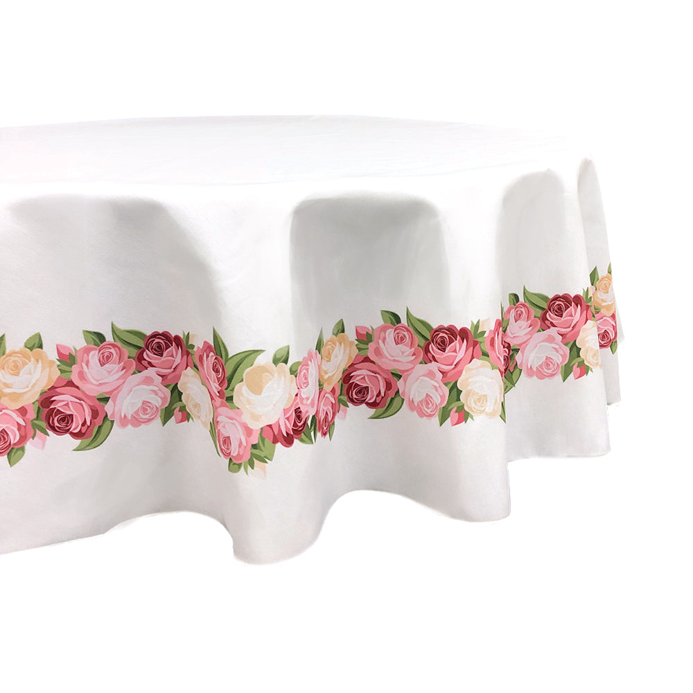 Golden Peony Table Cloth Round