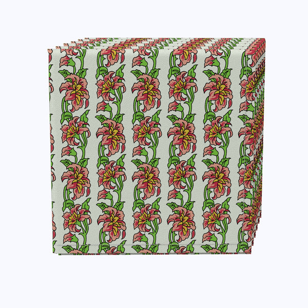 Peony Floral Stripe Napkins