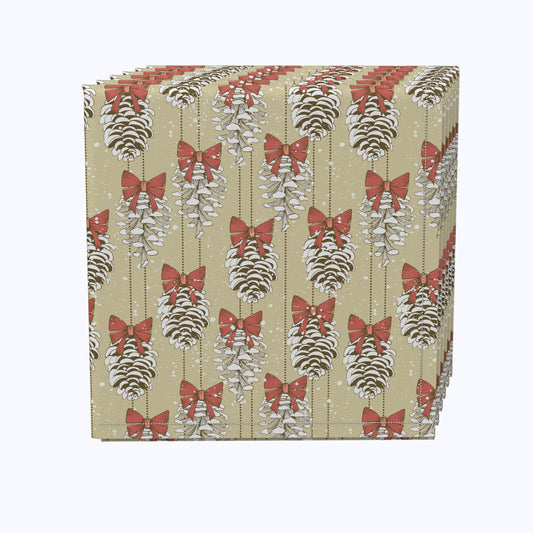 Pine Cones with Bows Napkins
