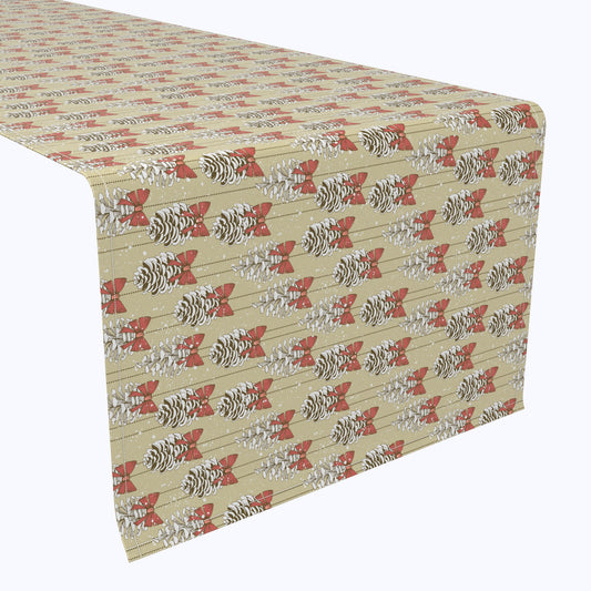 Pine Cones with Bows Runners