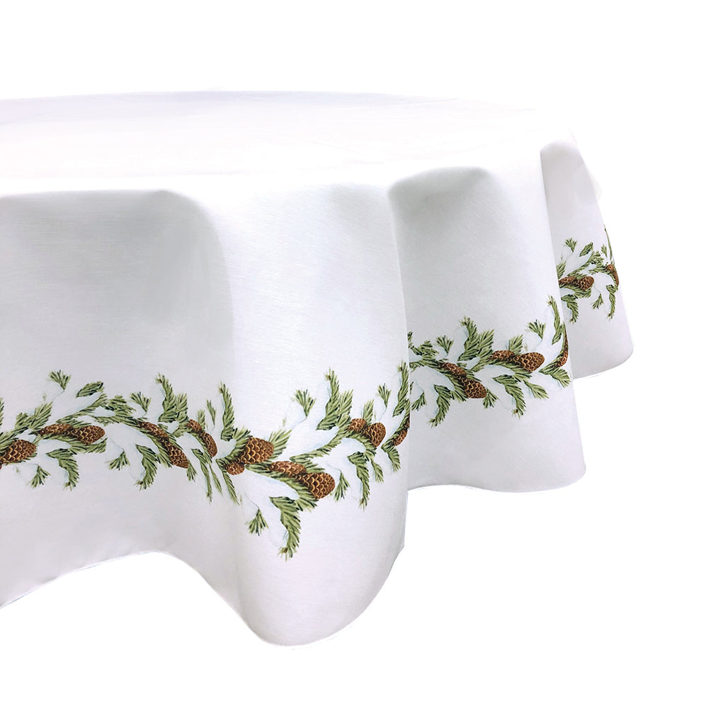 Pinecone Snow Garland Rounds