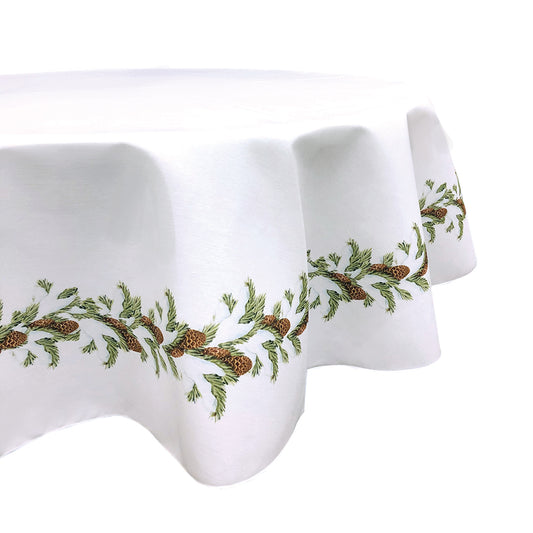 Pinecone Snow Garland Rounds