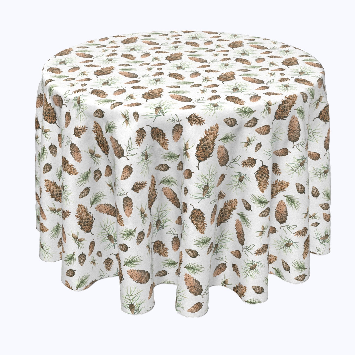 Pinecones Allover Round Tablecloths