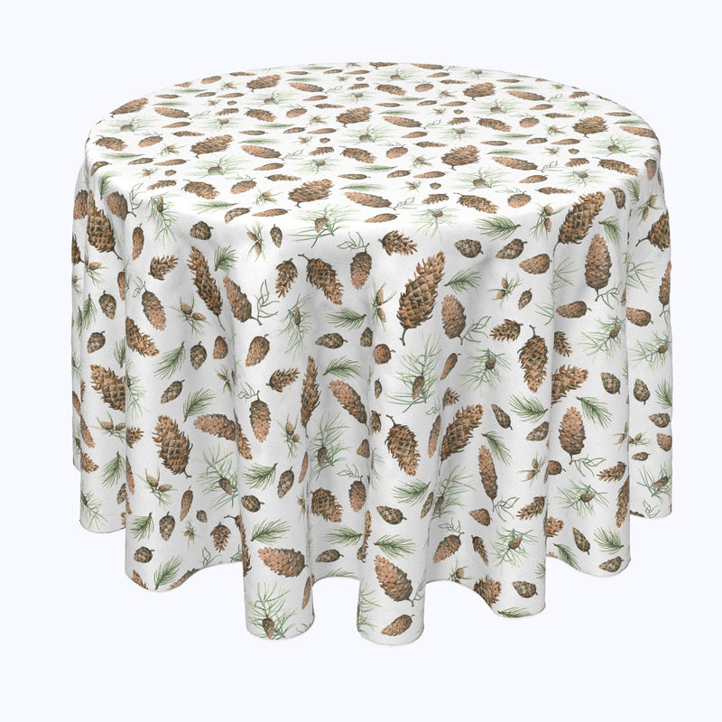 Pinecones Allover Round Tablecloths