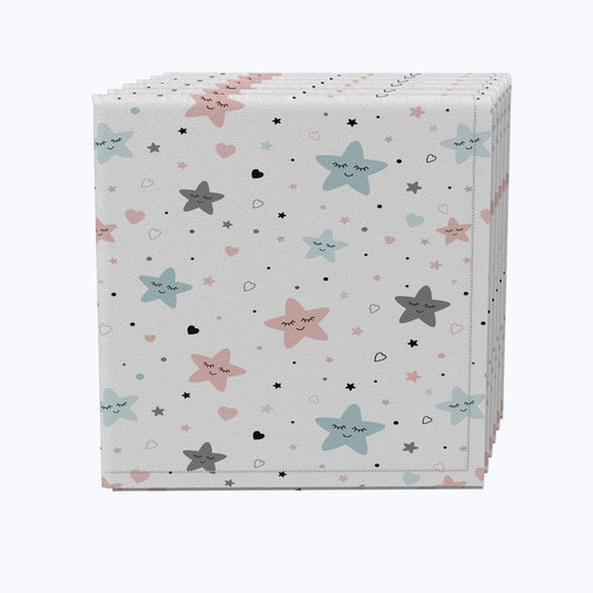 Pink & Blue Stars Napkins