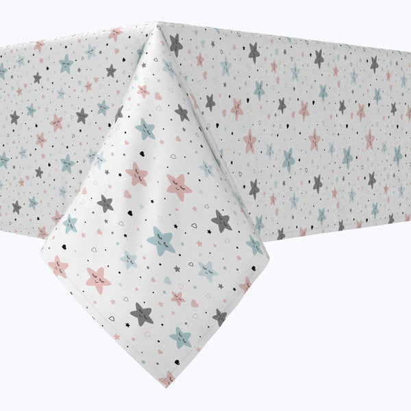 Pink & Blue Stars Cotton Rectangles