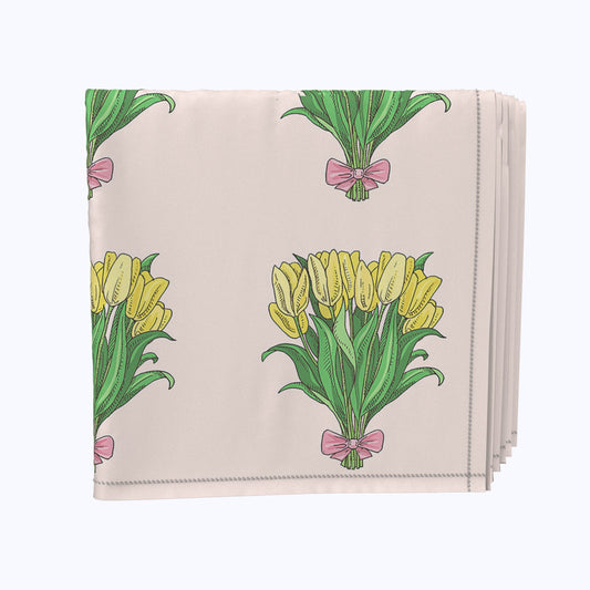 Pink Bow Tie Bouquet Napkins