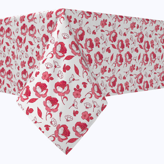 Pink Floral Design Cotton Rectangles