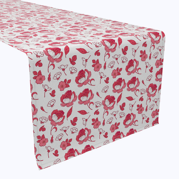 Pink Floral Design Table Runners