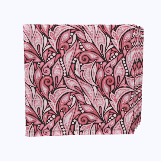 Pink Floral Motifs Napkins