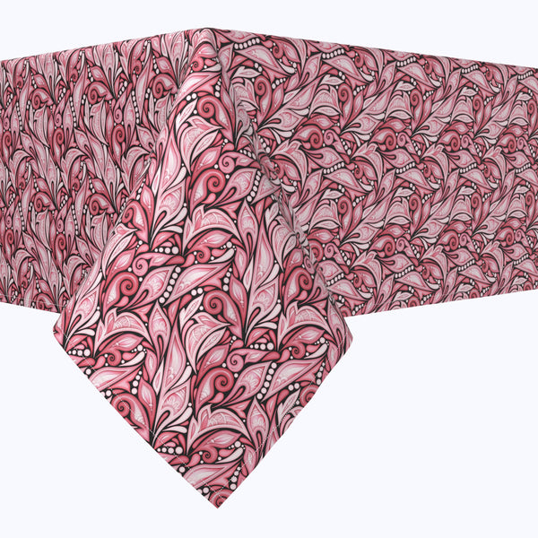 Pink Floral Motifs Rectangles