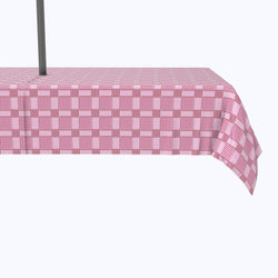 Pink Houndstooth Check Outdoor Rectangles