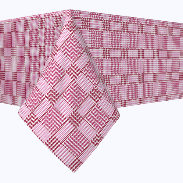 Pink Houndstooth Check Rectangles