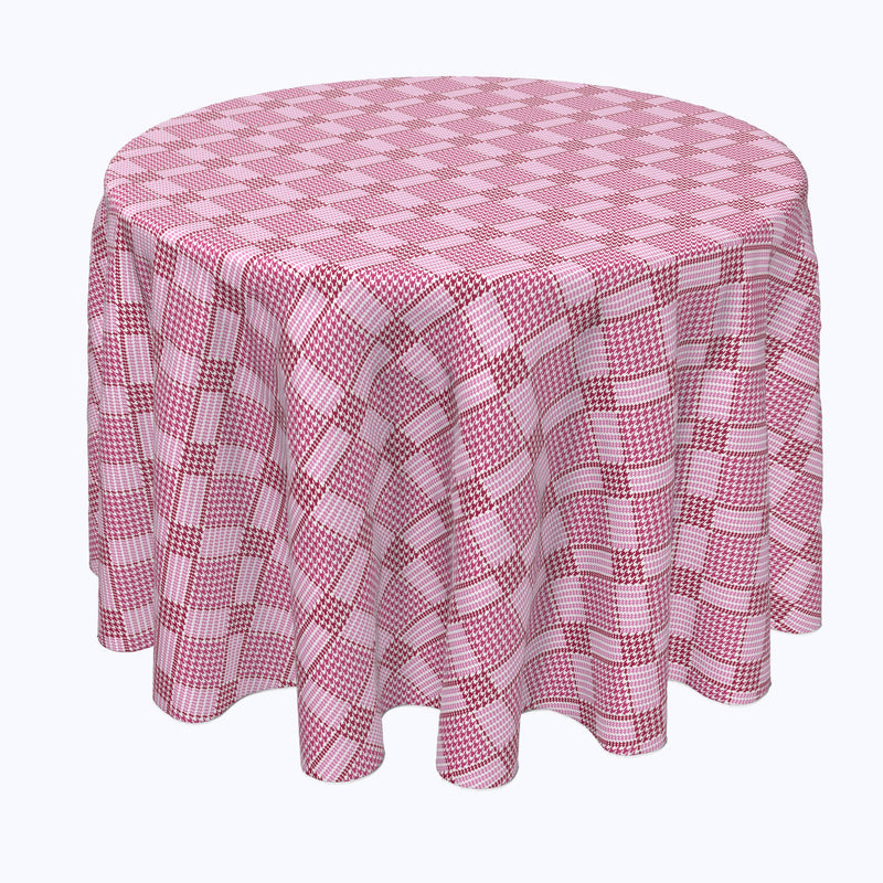 Pink Houndstooth Check Rounds