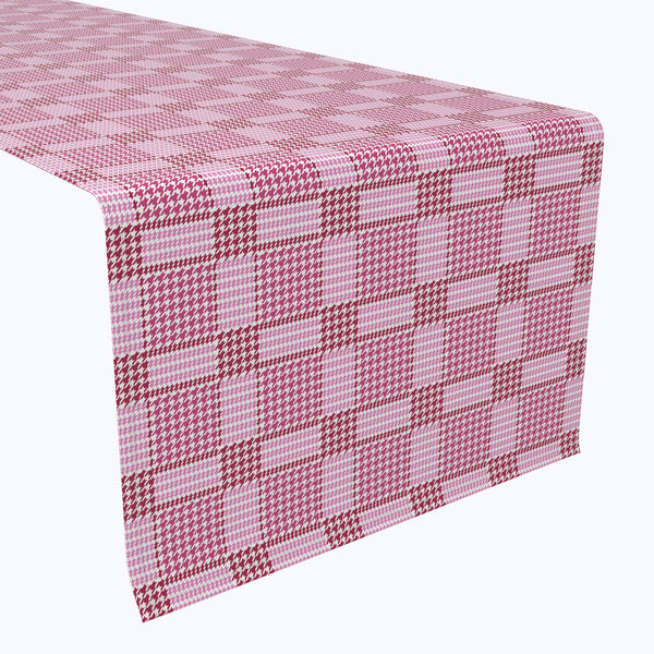 Pink Houndstooth Check Runners