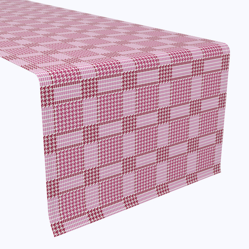 Pink Houndstooth Check Runners