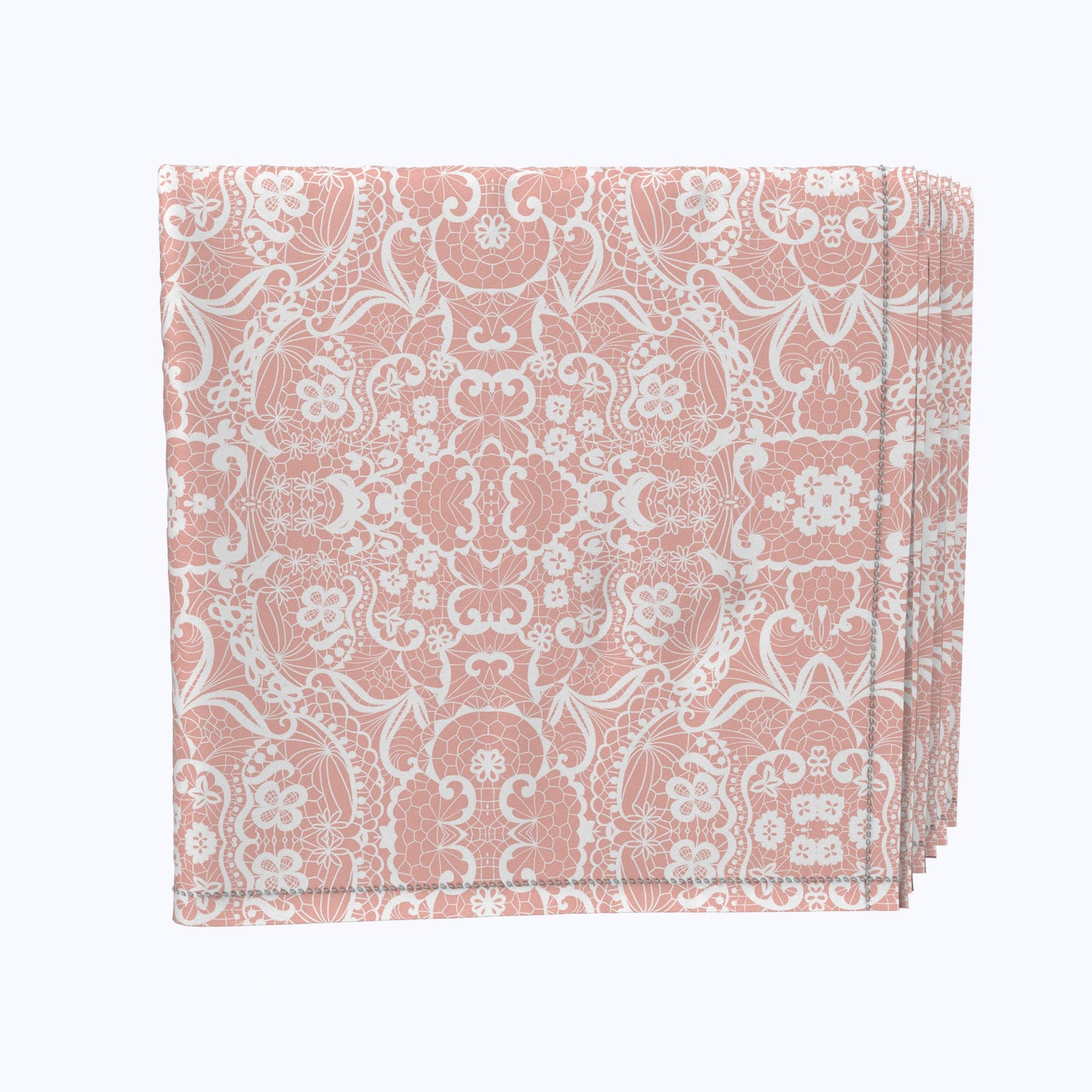 Pink Lace Damask Napkins