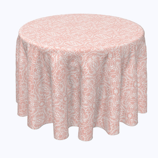 Pink Lace Damask Rounds