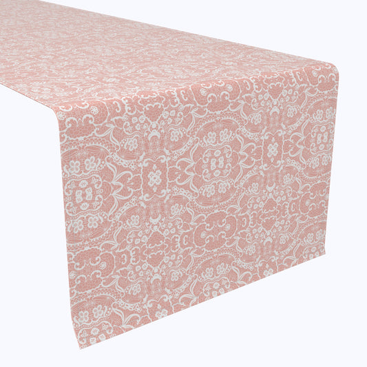 Pink Lace Damask Runners