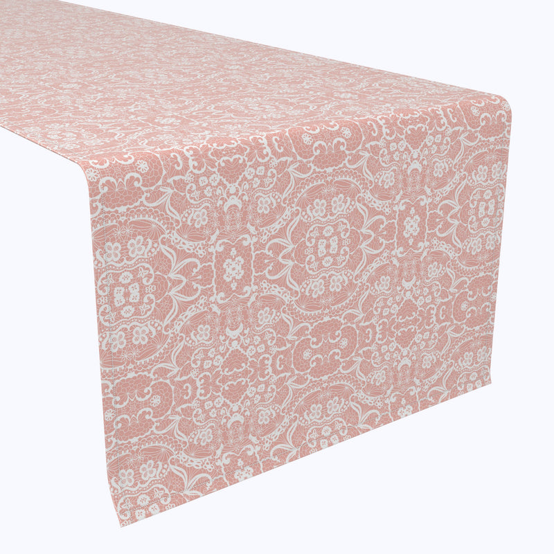 Pink Lace Damask Runners