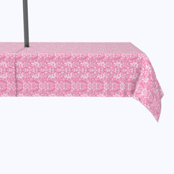 Pink Lace With Flowers Outdoor Rectangles