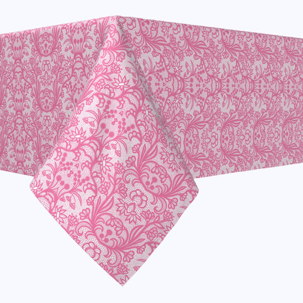 Pink Lace With Flowers Rectangles