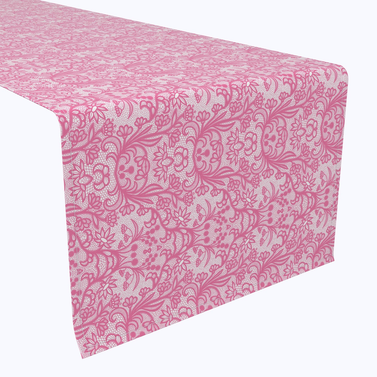 Pink Lace With Flowers Runners