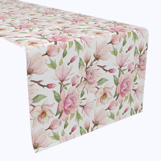 Pink Magnolia Flowers Runners