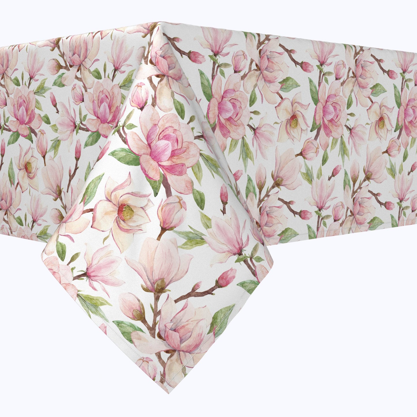 Pink Magnolia Flowers Squares